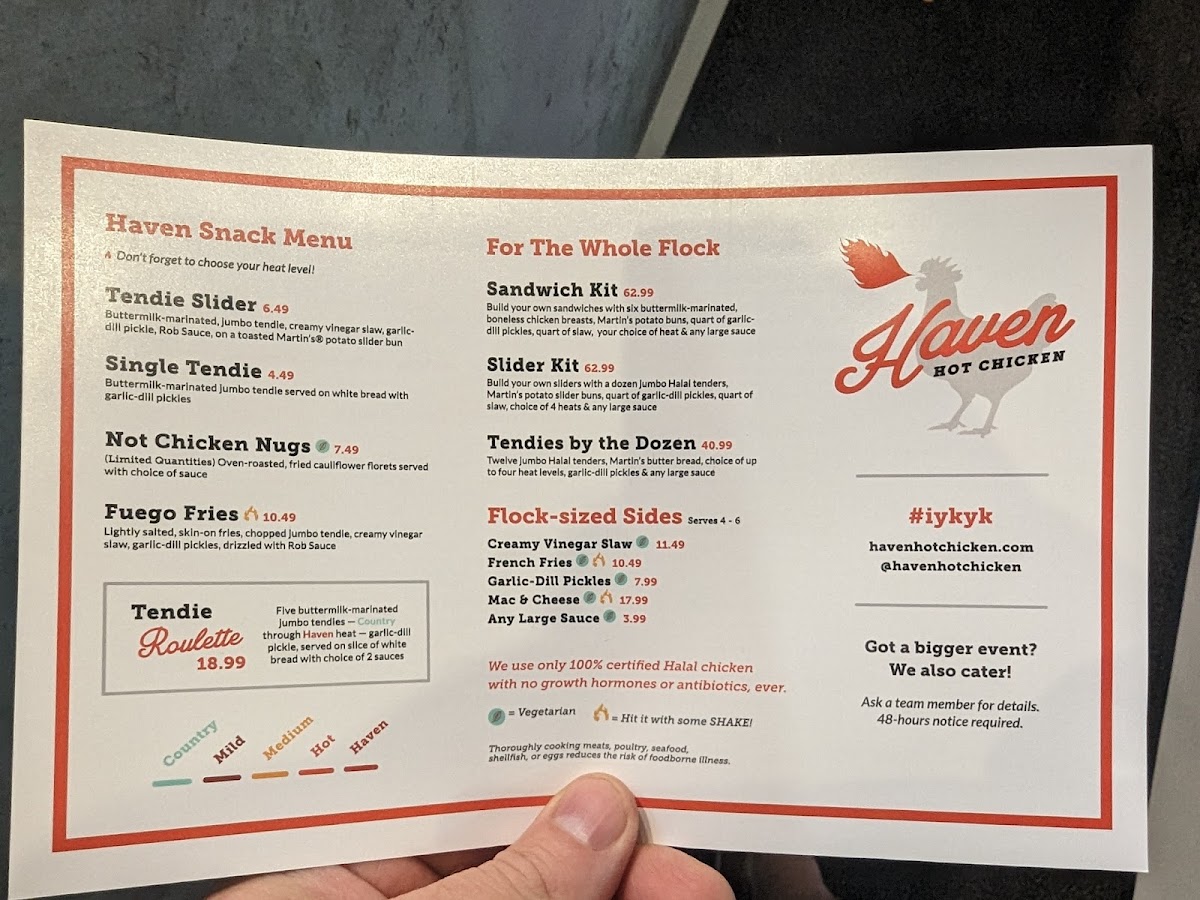 Haven Hot Chicken Menu - Image 6